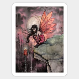 Autumn Flame Fairy Fantasy Art by Molly Harrison Sticker